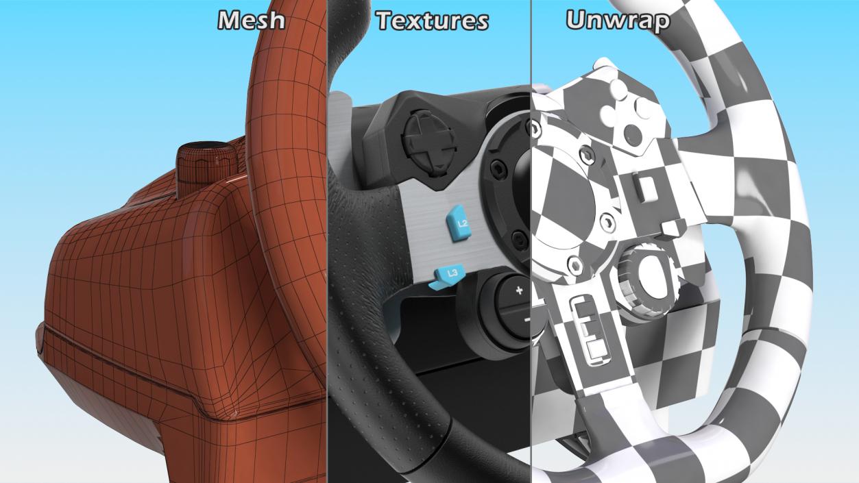 3D model Driving Game Device Wheel