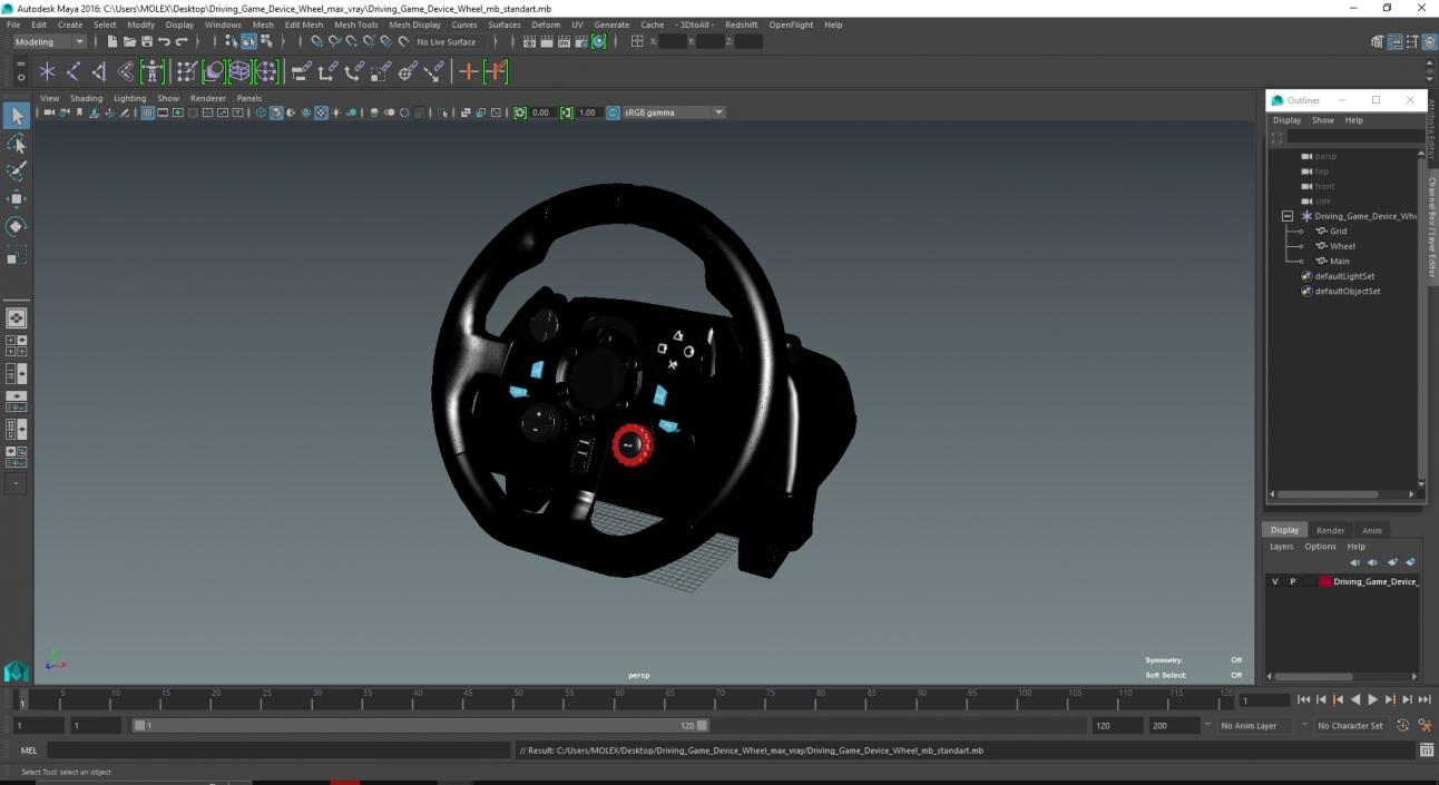 3D model Driving Game Device Wheel