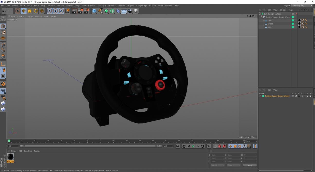 3D model Driving Game Device Wheel