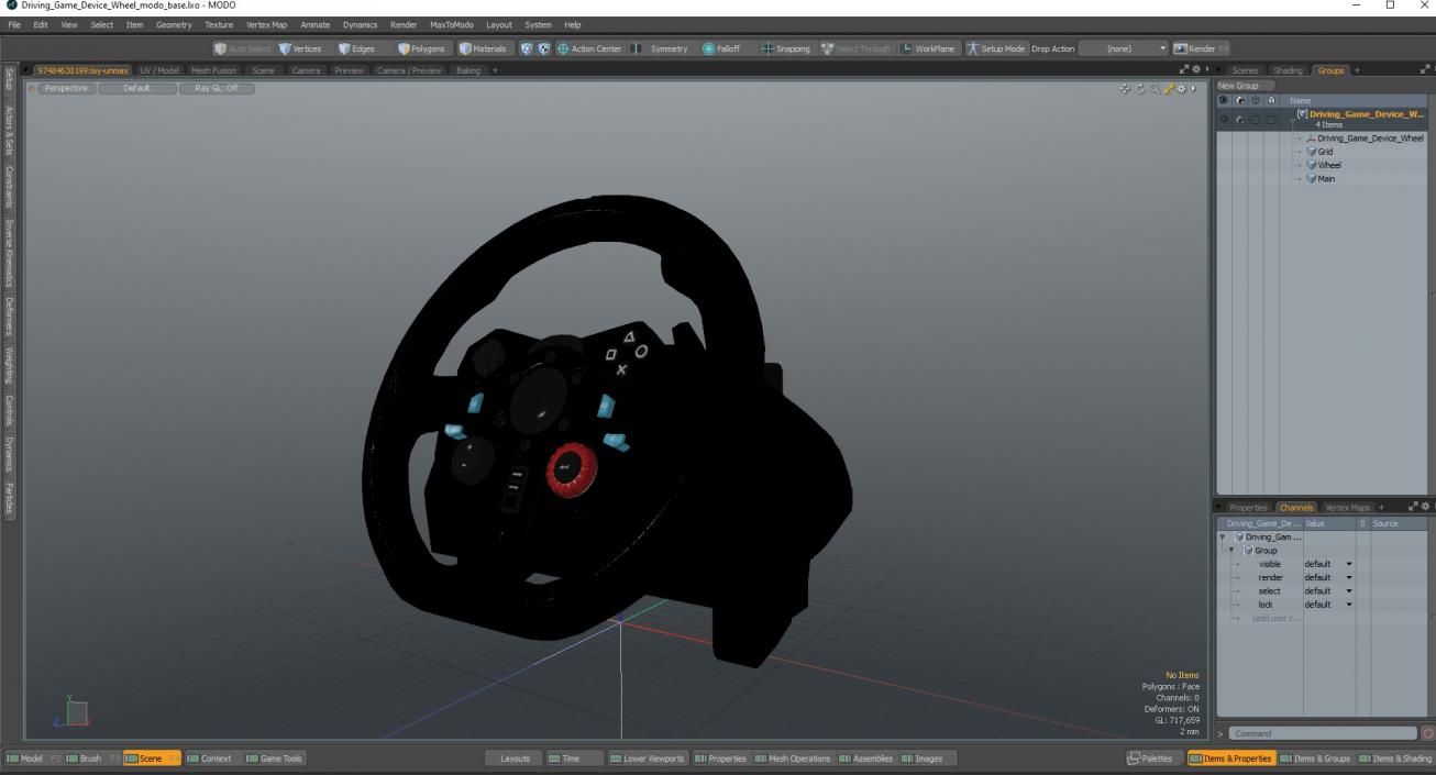 3D model Driving Game Device Wheel