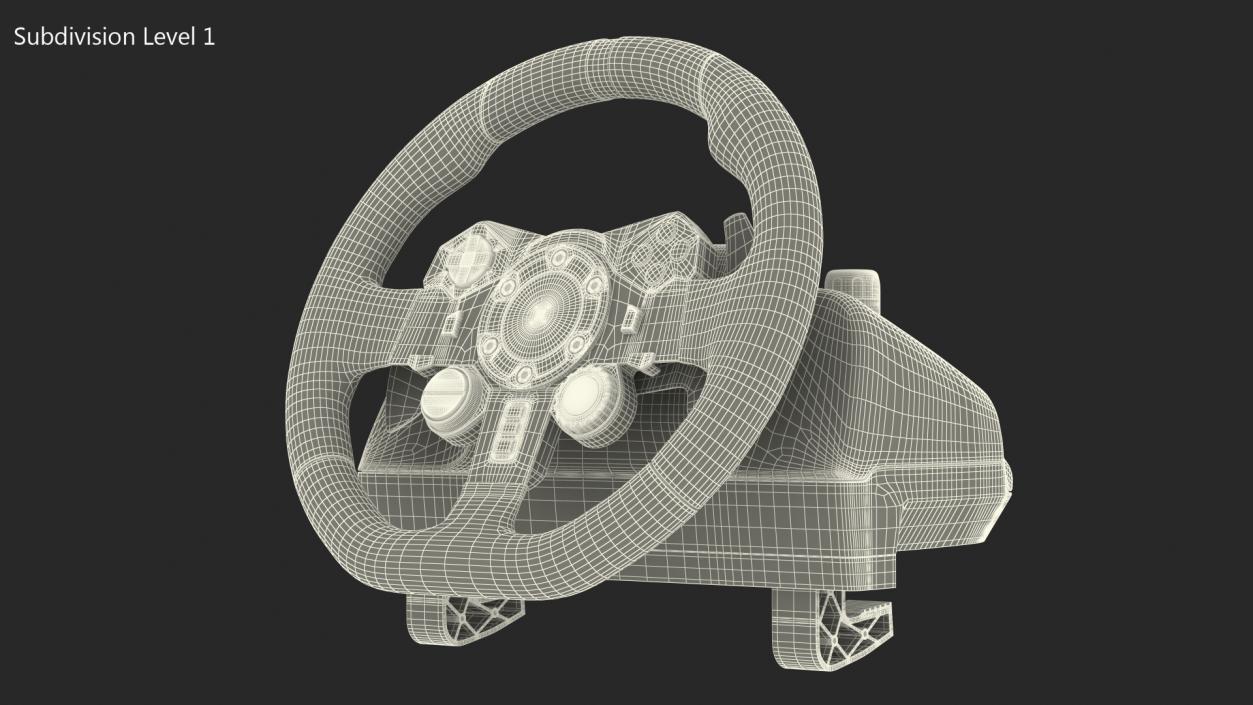 3D model Driving Game Device Wheel