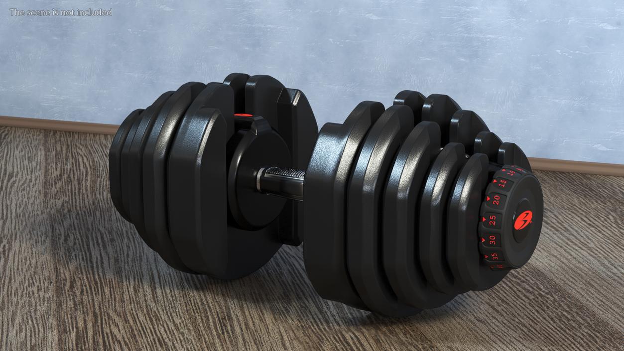 3D Bowflex Selecttech 1090 Adjustable Dumbbell model