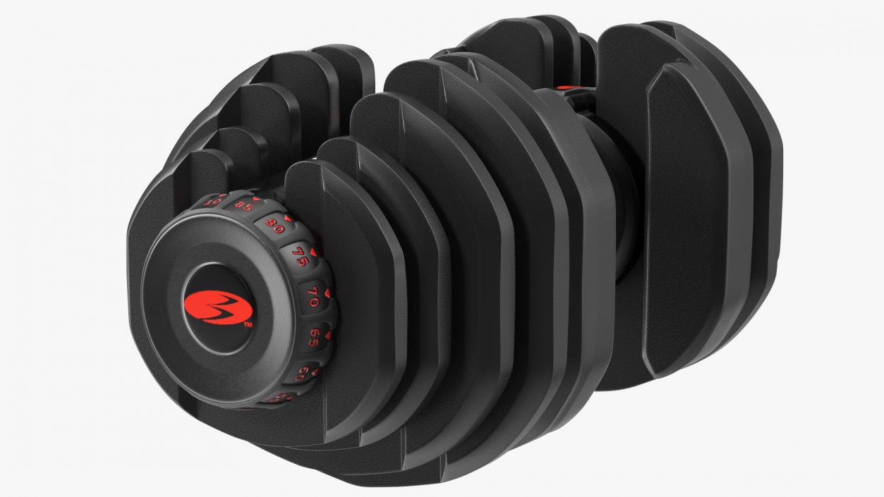 3D Bowflex Selecttech 1090 Adjustable Dumbbell model