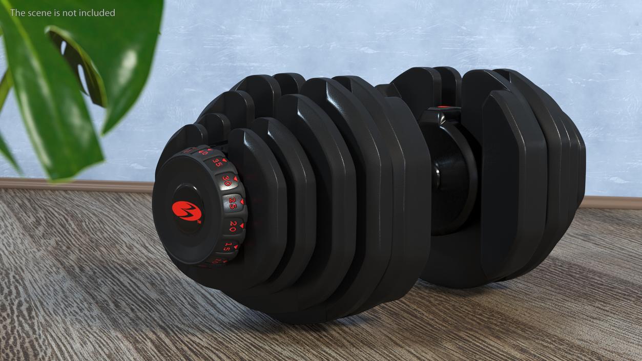 3D Bowflex Selecttech 1090 Adjustable Dumbbell model