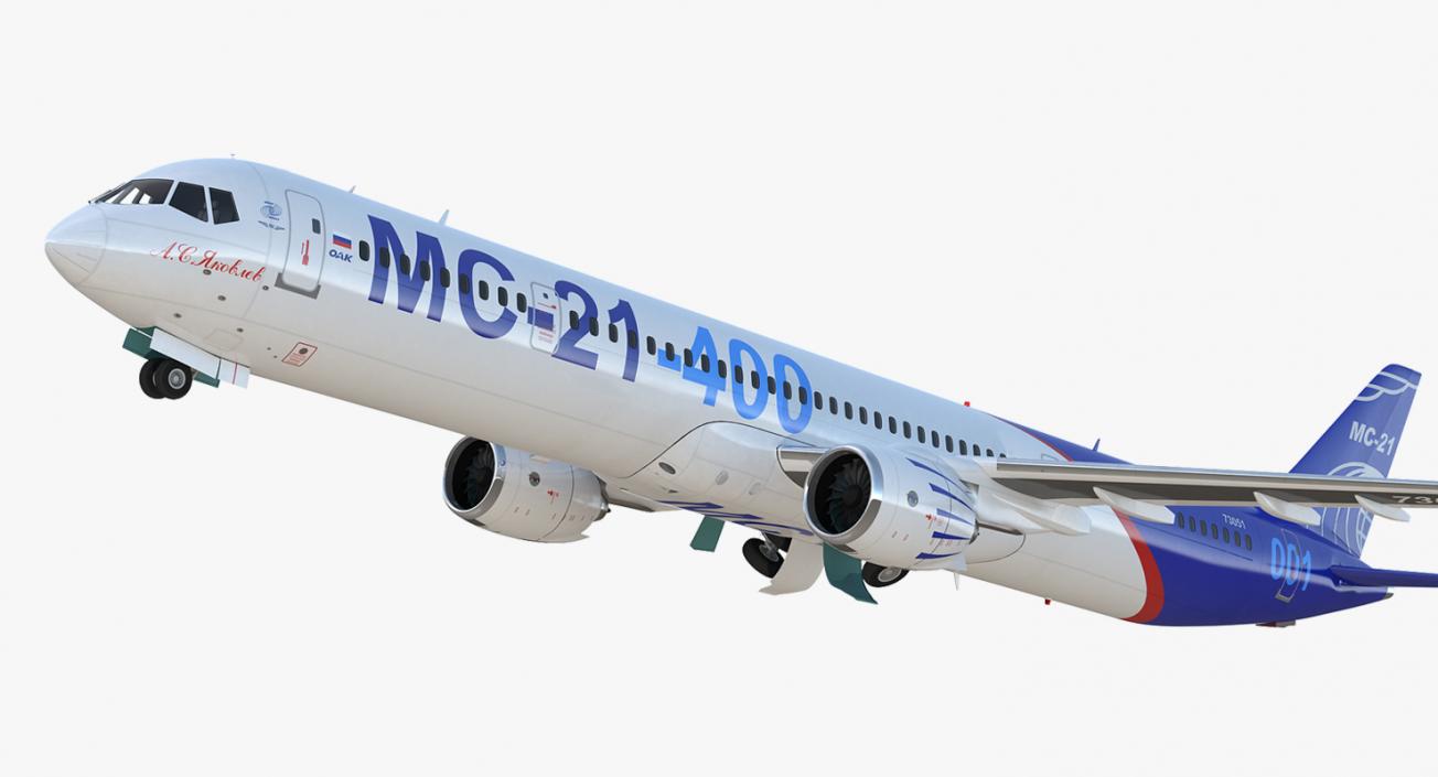 3D Irkut Airliner MC-21 400 Rigged