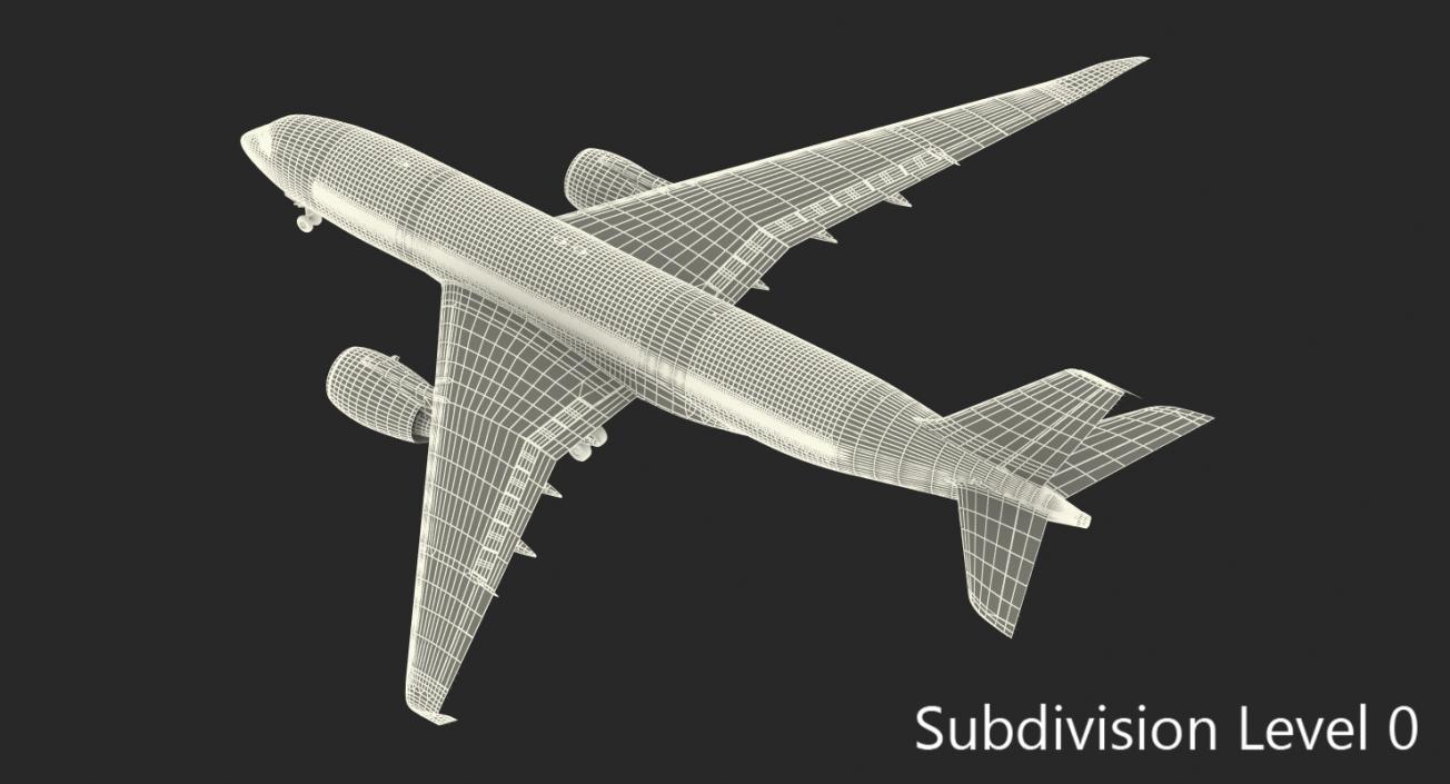 3D Airbus A350-800 Emirates Air Line model