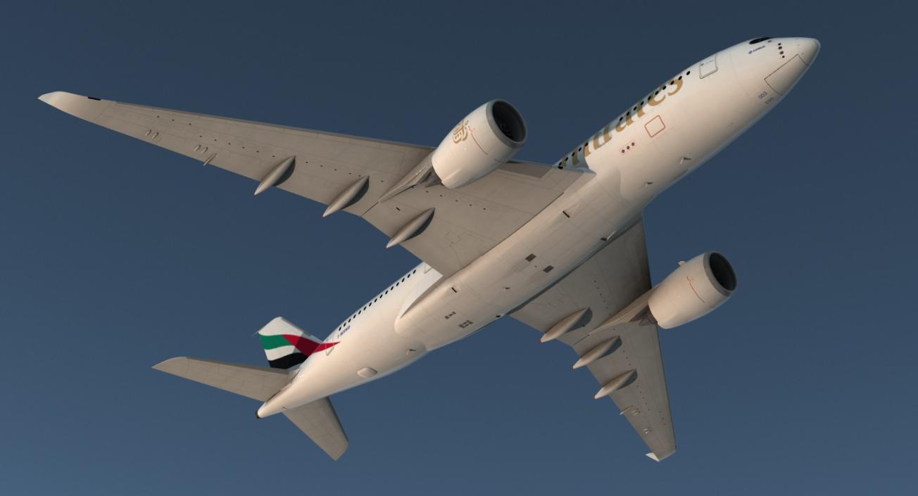 3D Airbus A350-800 Emirates Air Line model