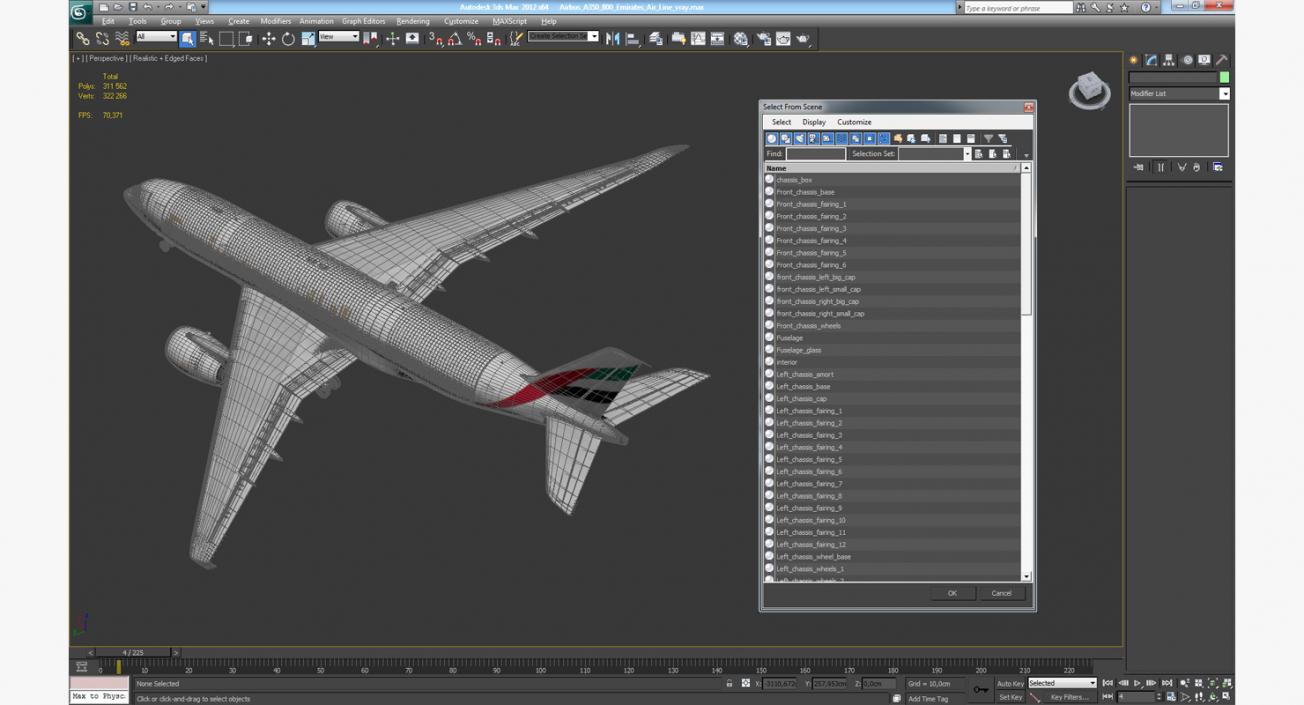 3D Airbus A350-800 Emirates Air Line model