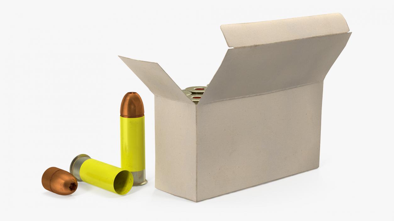 3D Box of 20 Gauge Shotgun Slug Ammo model