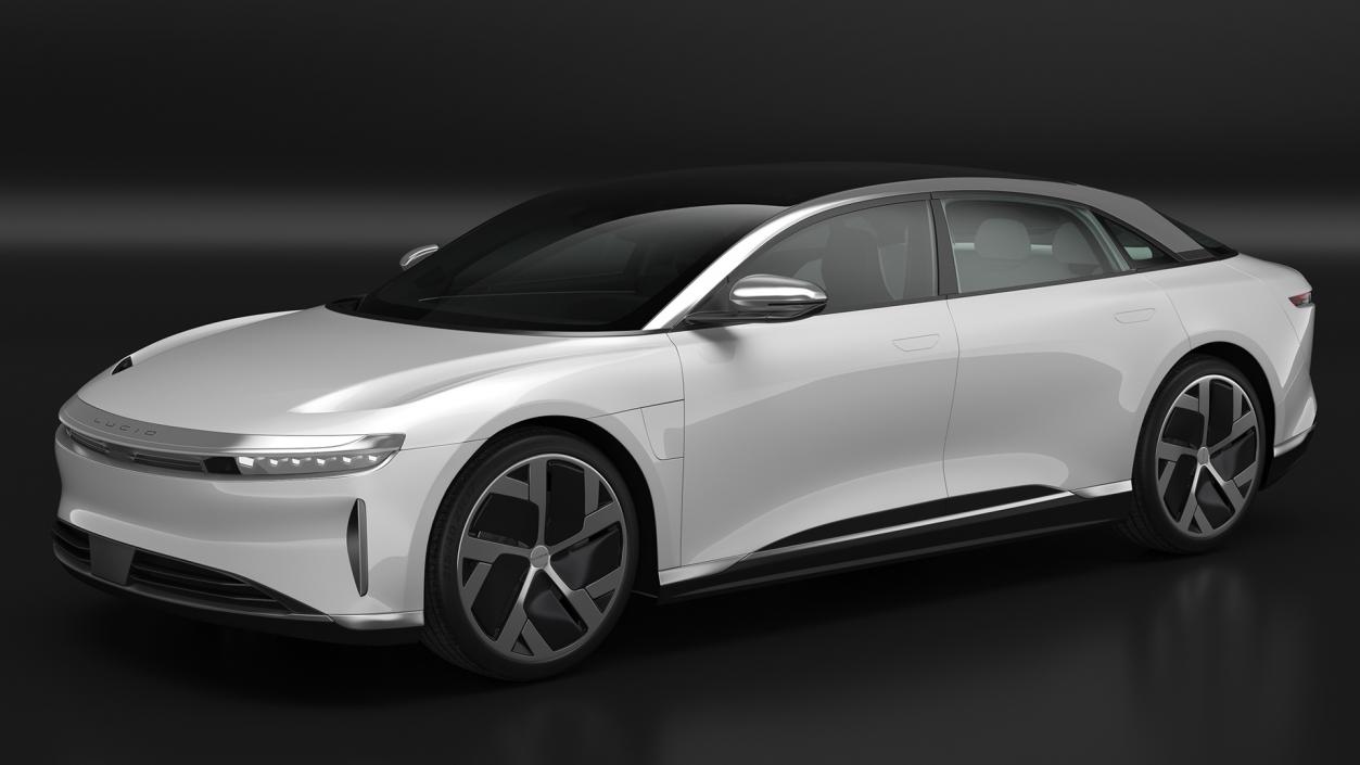 Electric Luxury Sedan Lucid Air Simple Interior 3D