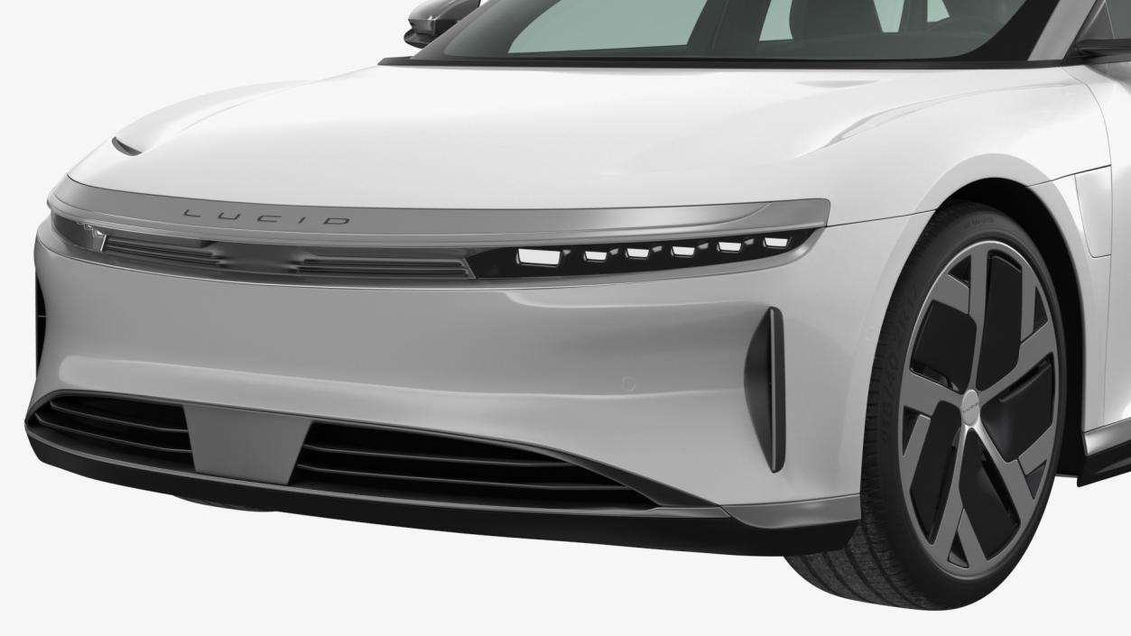 Electric Luxury Sedan Lucid Air Simple Interior 3D