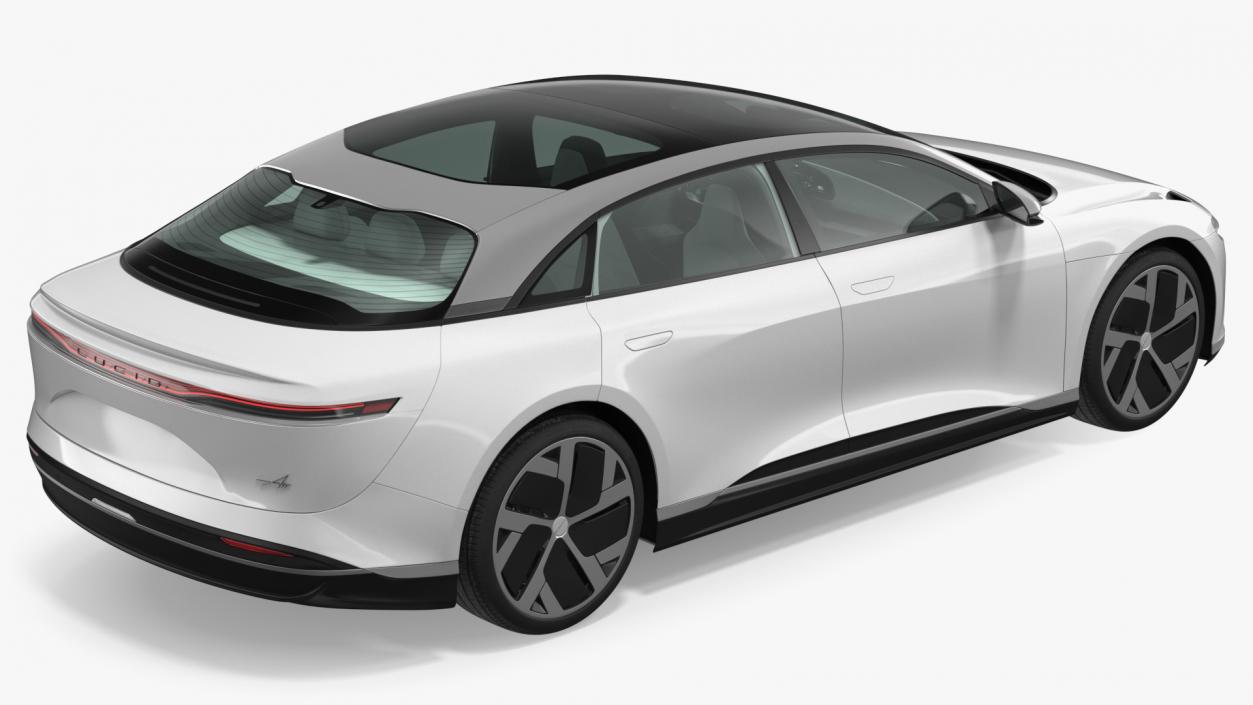 Electric Luxury Sedan Lucid Air Simple Interior 3D