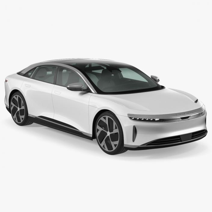 Electric Luxury Sedan Lucid Air Simple Interior 3D