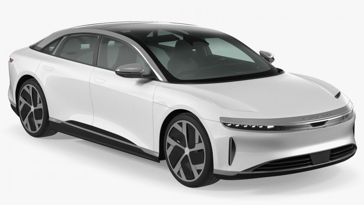 Electric Luxury Sedan Lucid Air Simple Interior 3D