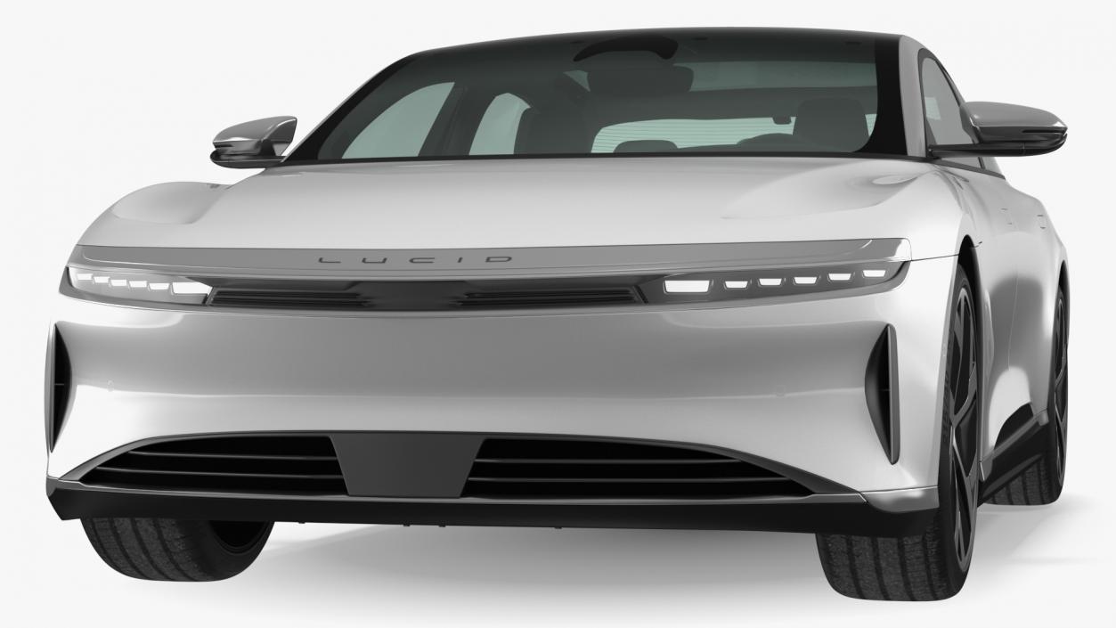 Electric Luxury Sedan Lucid Air Simple Interior 3D