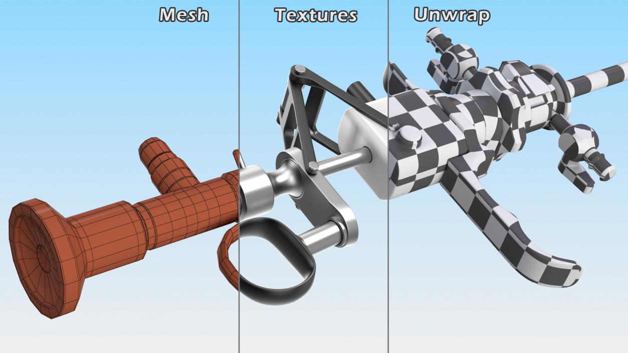 Resectoscope with Needle Electrode 3D model