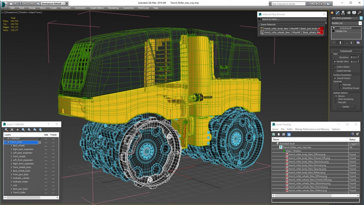 3D Trench Roller model