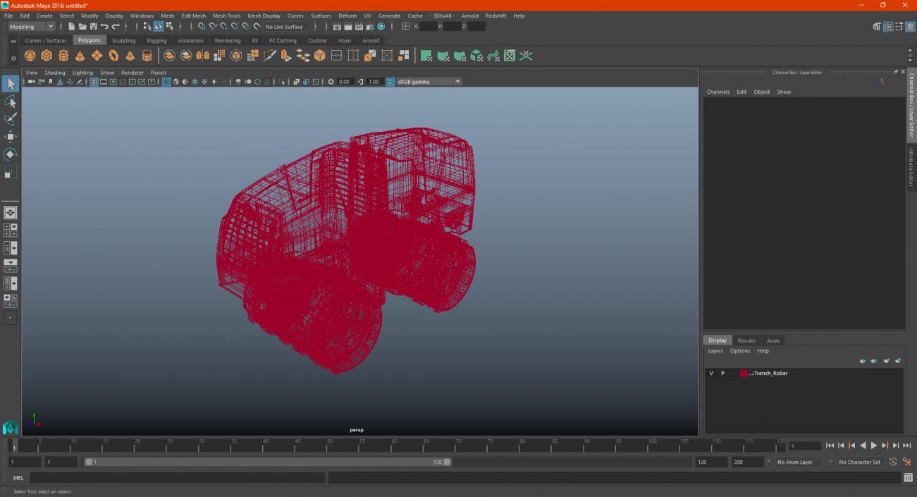 3D Trench Roller model