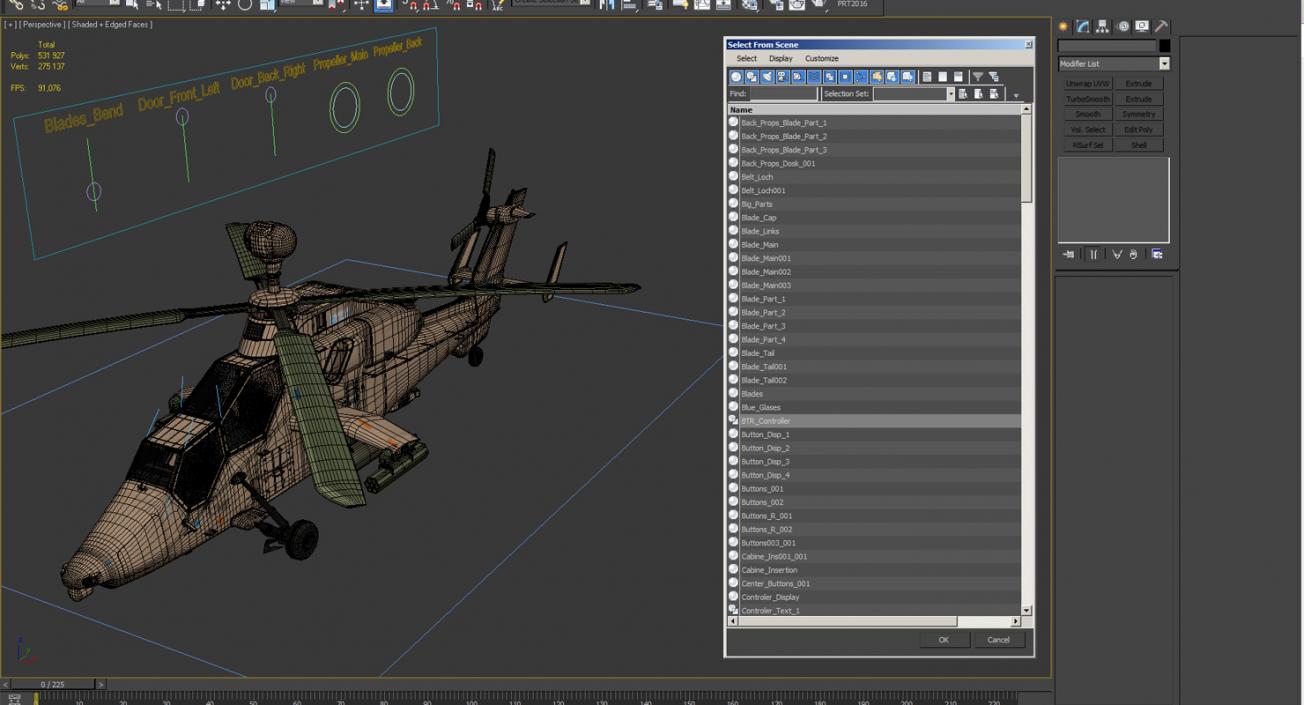 3D model Eurocopter Tigre EC665 Spain Rigged