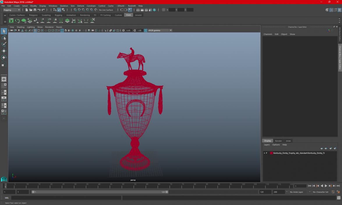 3D Kentucky Derby Trophy