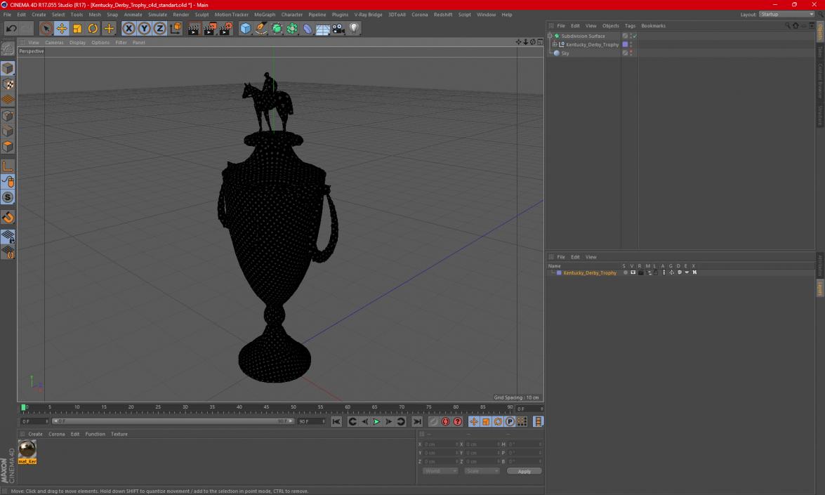 3D Kentucky Derby Trophy