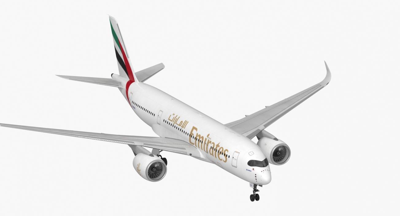 Airbus A350-800 Emirates Air Line Rigged 3D Model 3D model