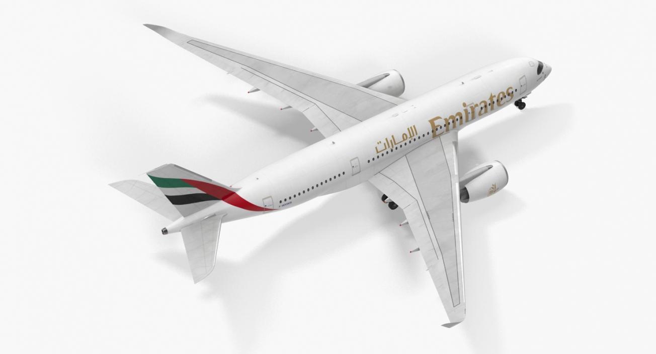 Airbus A350-800 Emirates Air Line Rigged 3D Model 3D model