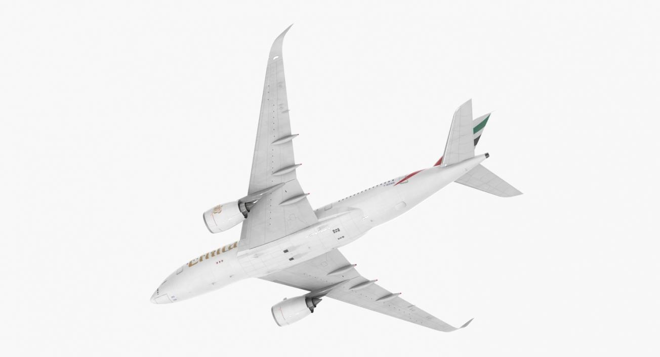 Airbus A350-800 Emirates Air Line Rigged 3D Model 3D model