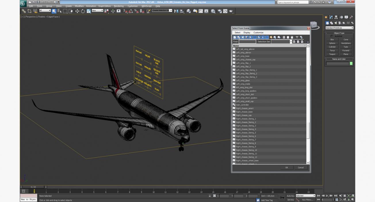 Airbus A350-800 Emirates Air Line Rigged 3D Model 3D model