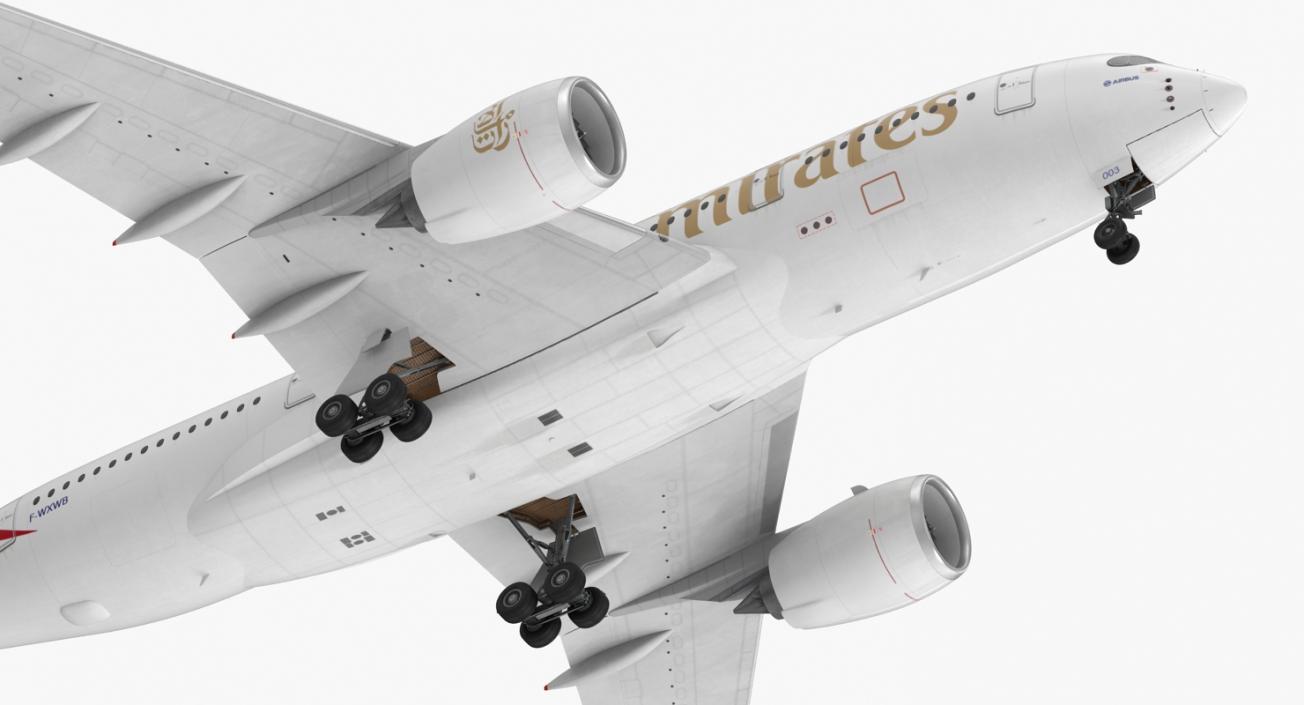 Airbus A350-800 Emirates Air Line Rigged 3D Model 3D model