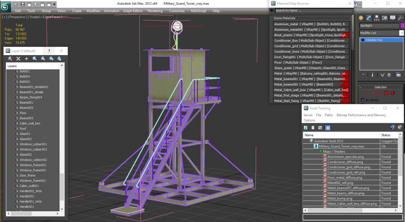 3D model Military Guard Tower