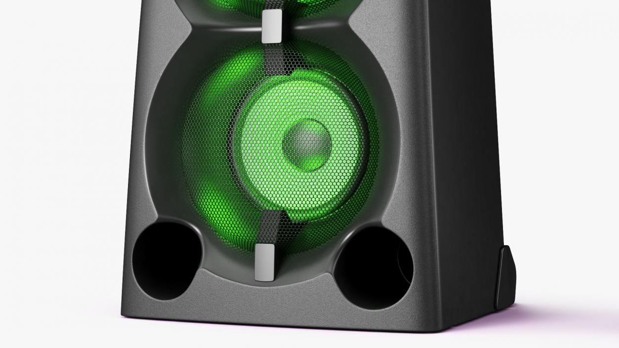 3D model High Power Audio System switched On