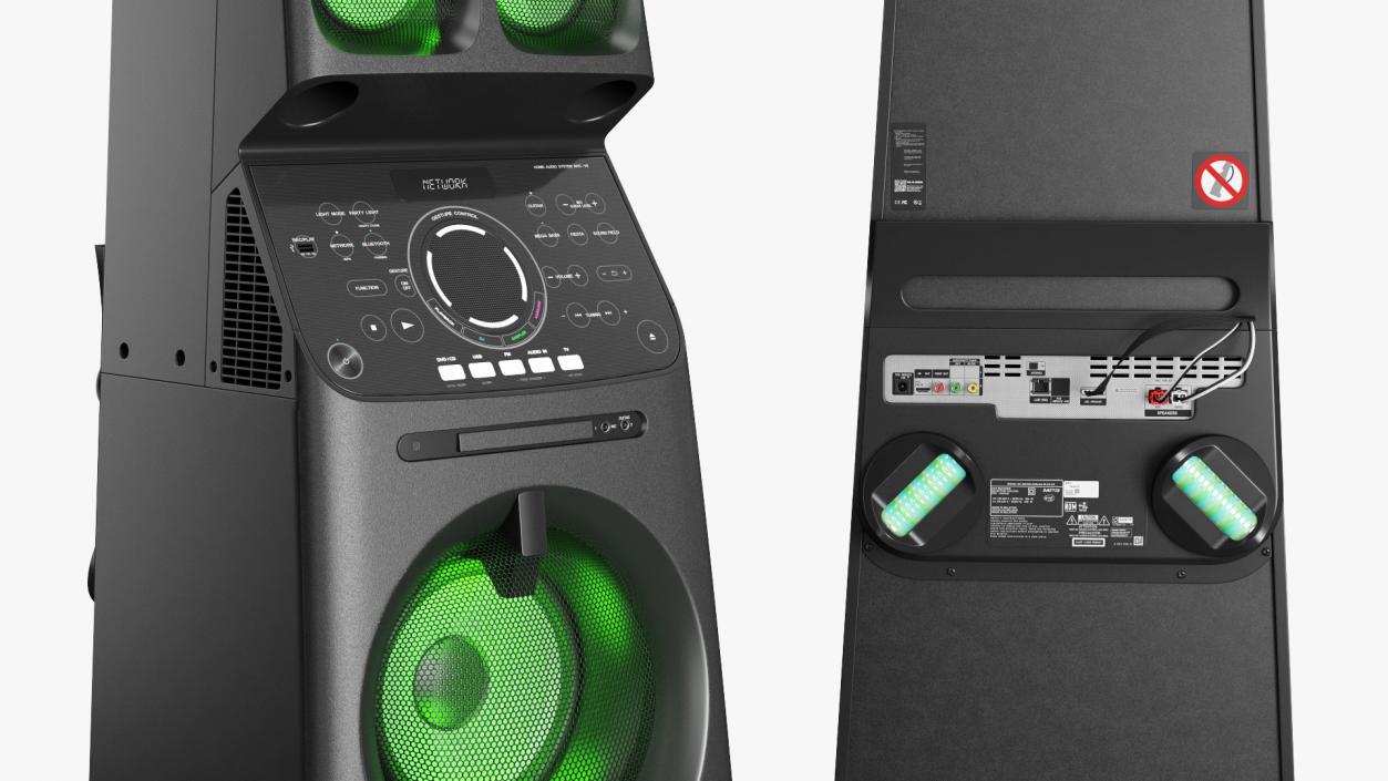 3D model High Power Audio System switched On