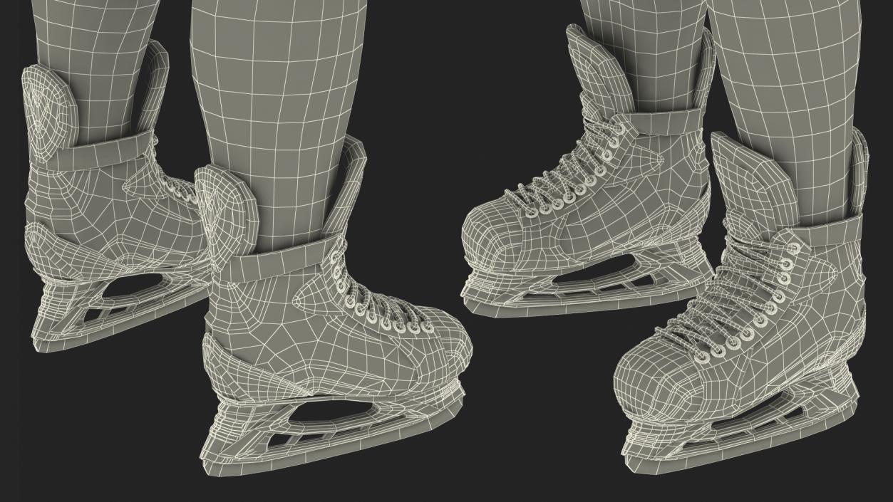 3D Hockey Goalkeeper Fully Equipped Standing Pose