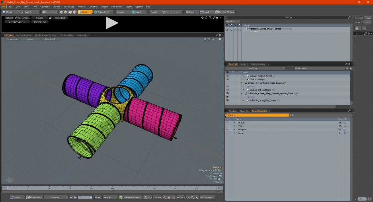 3D Foldable Cross Play Tunnel