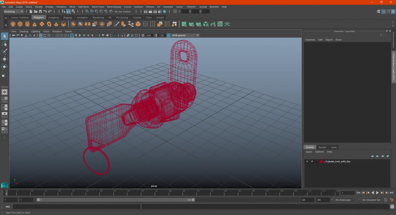 3D Tubular Lock with Key