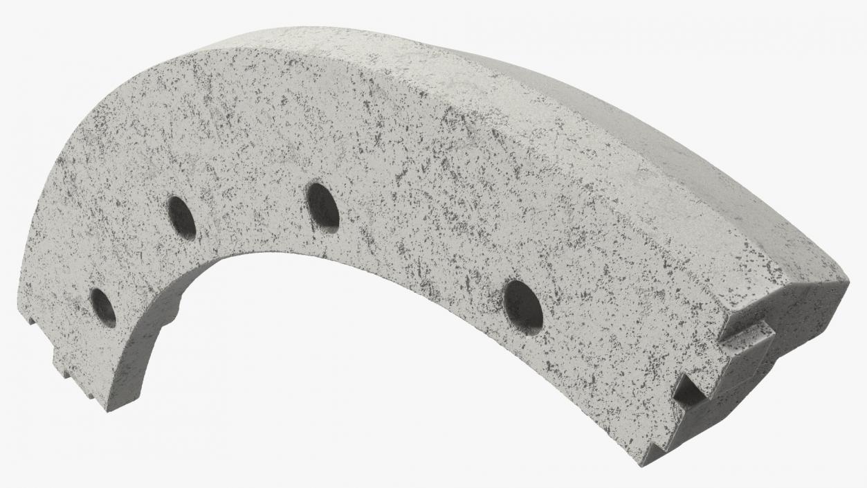 Concrete Curb Rounded Section 3D model