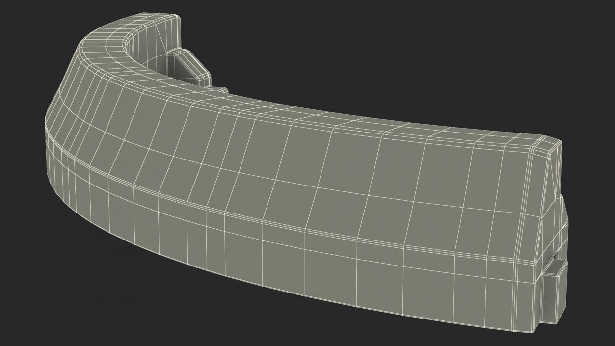 Concrete Curb Rounded Section 3D model