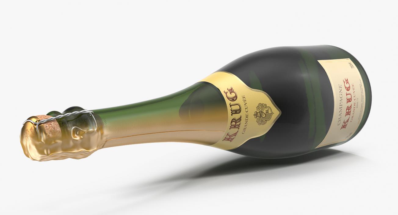 3D Champagne Bottle Krug