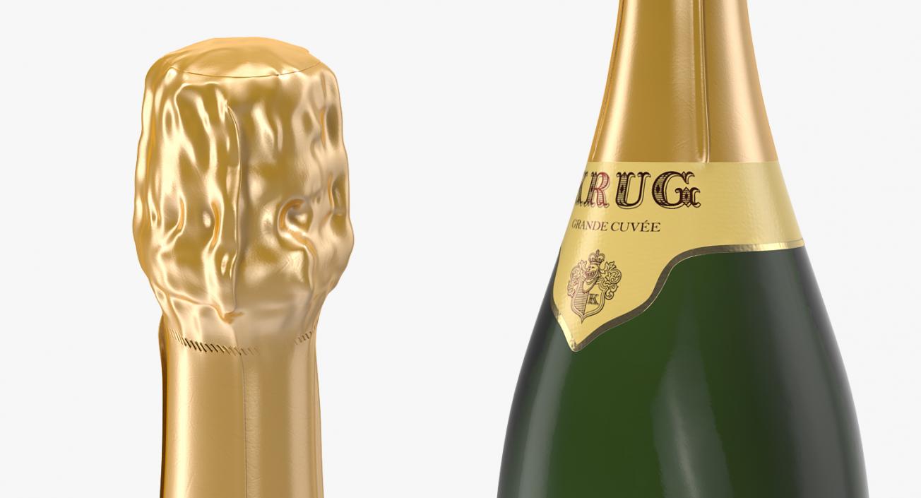 3D Champagne Bottle Krug