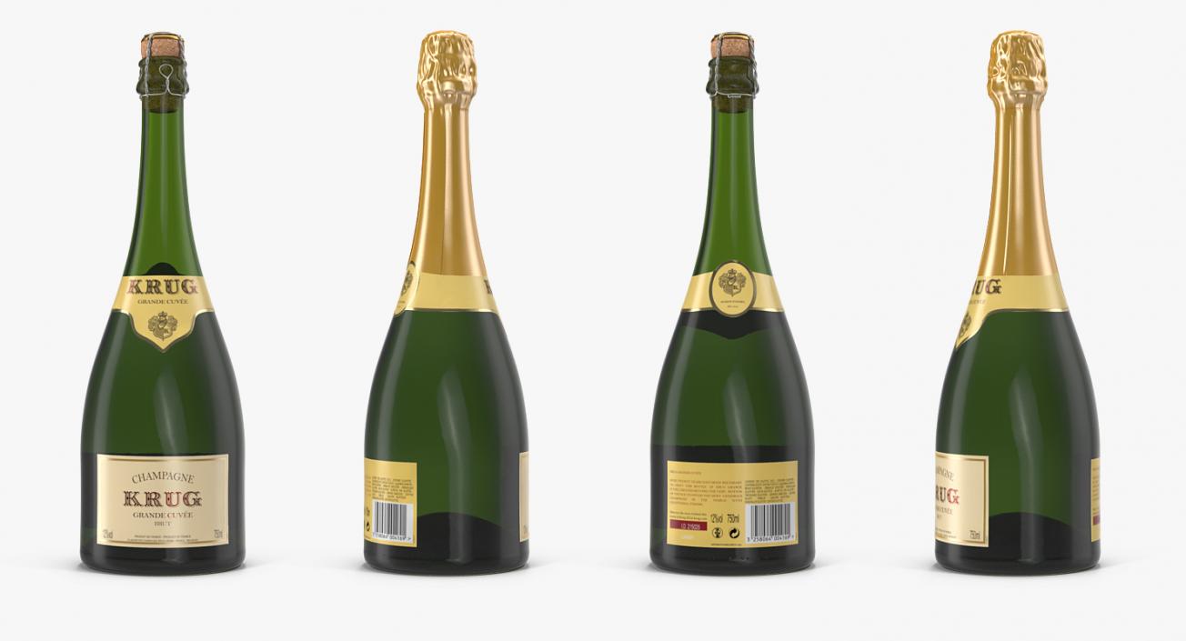 3D Champagne Bottle Krug