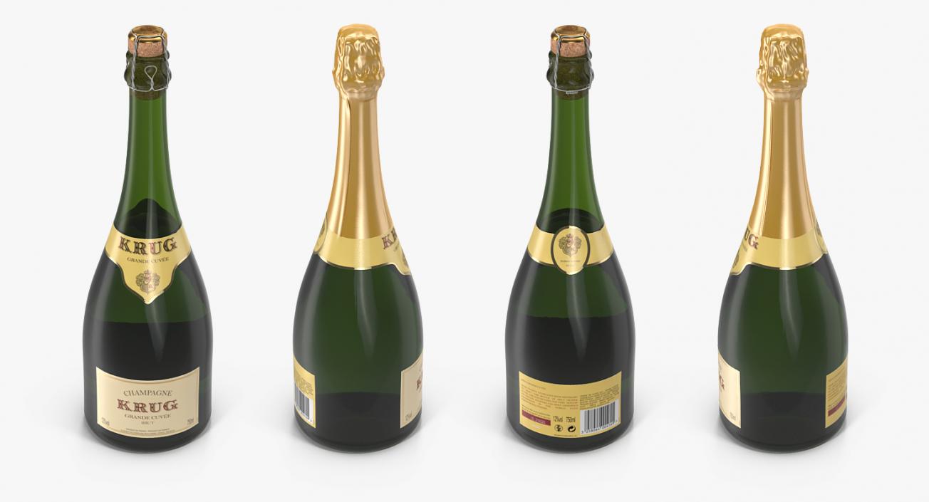 3D Champagne Bottle Krug