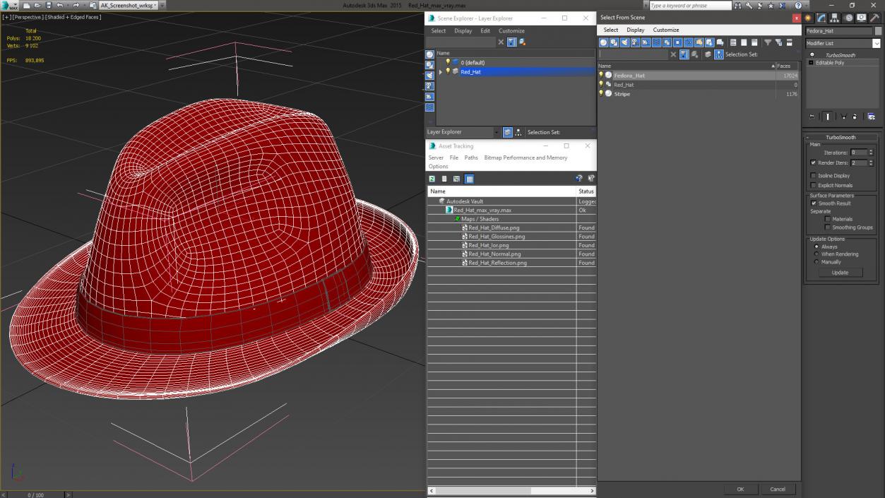 Red Hat 3D model