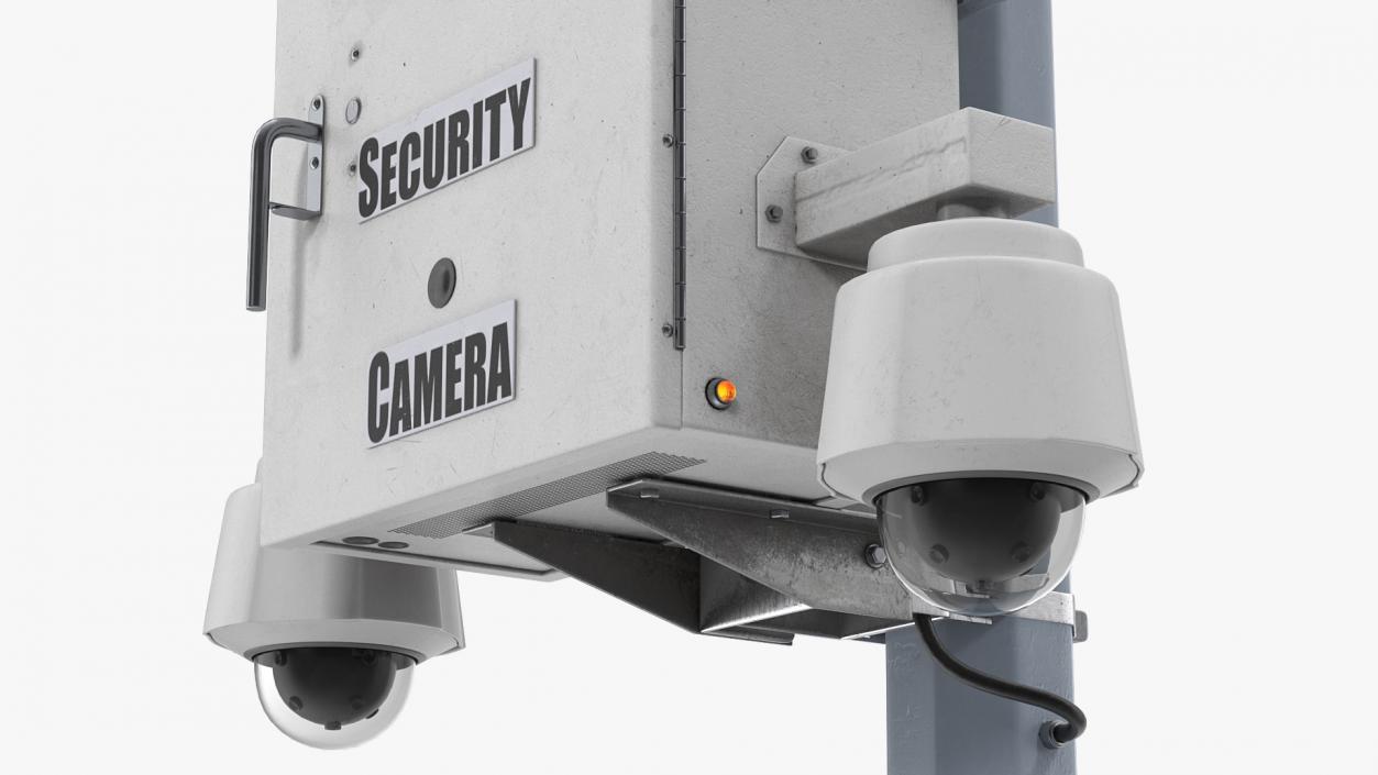 3D Street Facial Recognition Cameras on Post