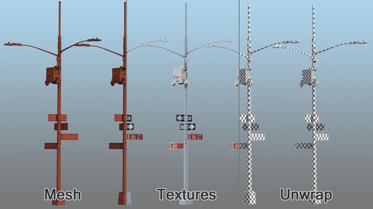 3D Street Facial Recognition Cameras on Post