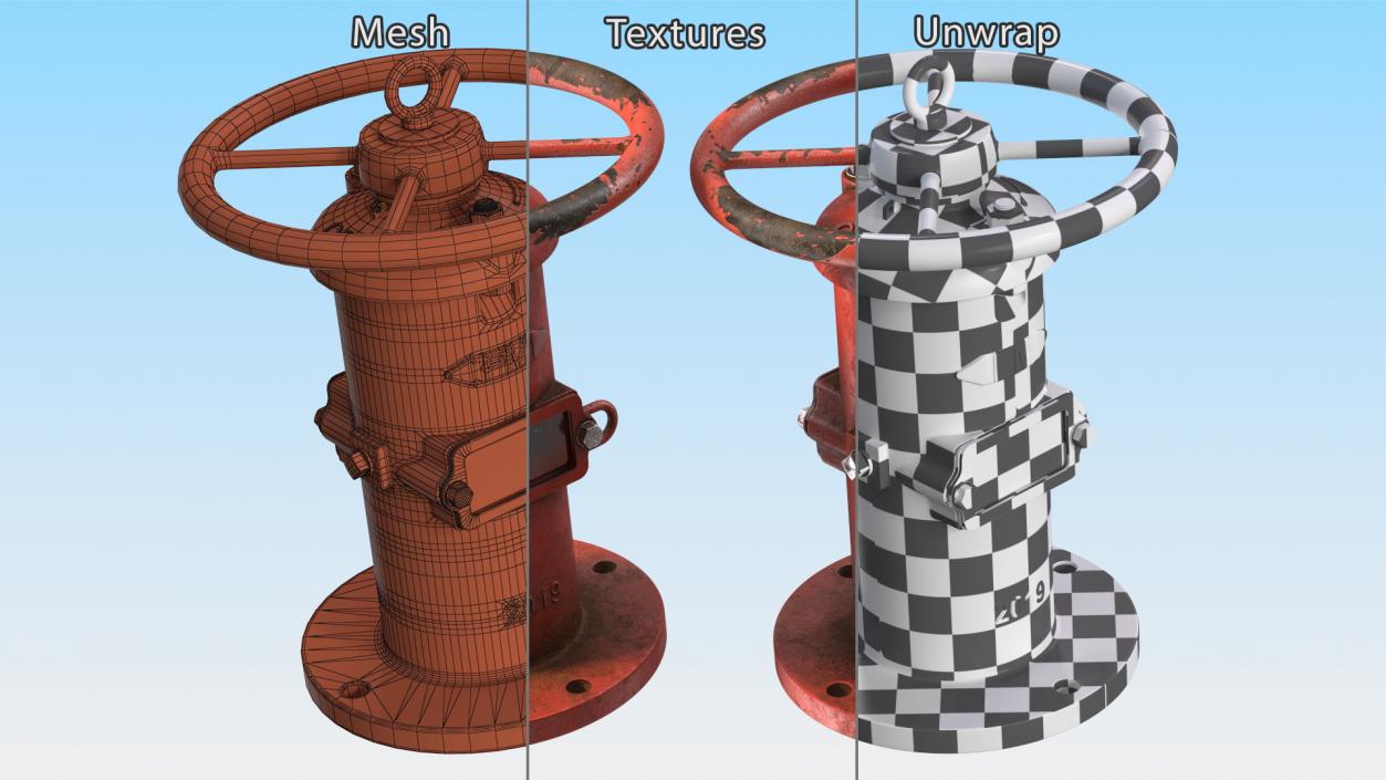 3D model Old Fire Protection Indicator Posts