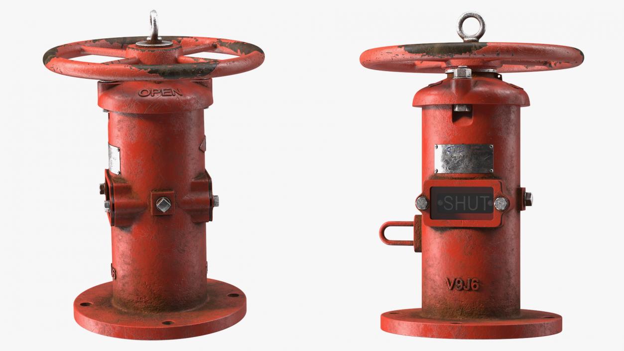 3D model Old Fire Protection Indicator Posts