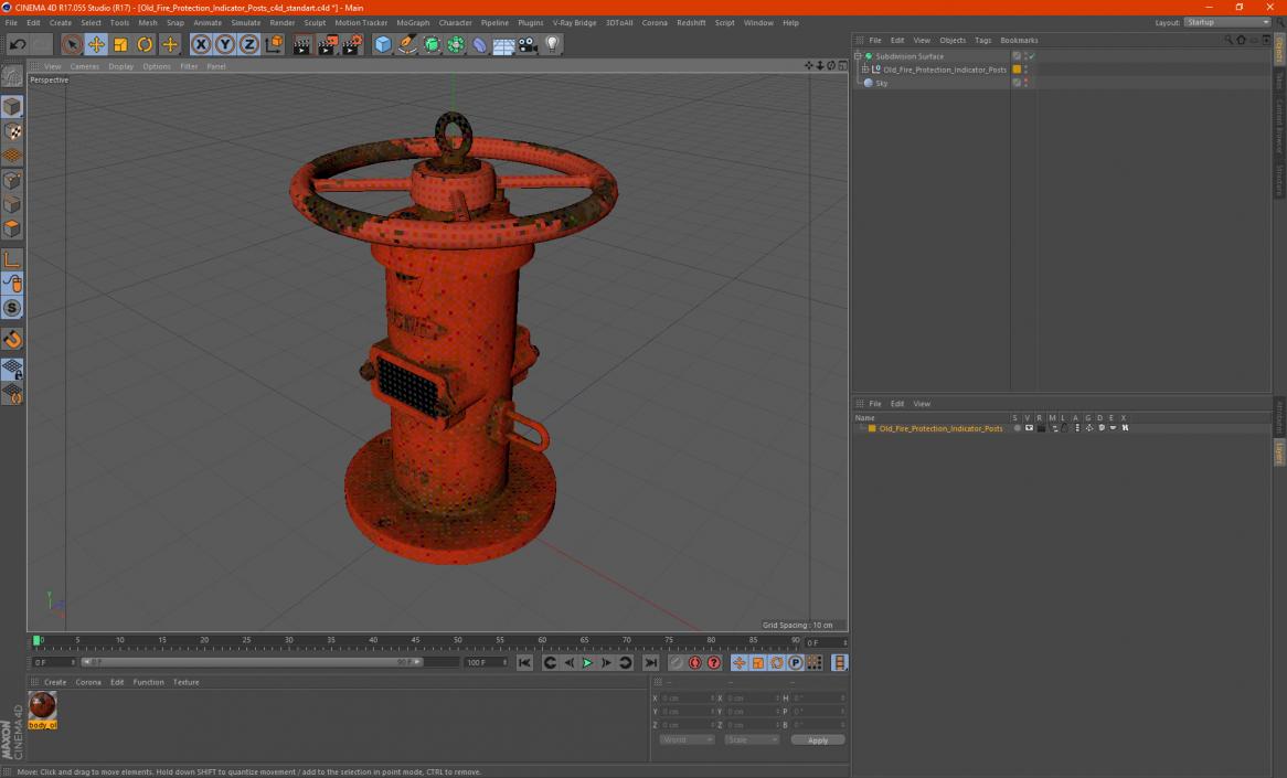 3D model Old Fire Protection Indicator Posts