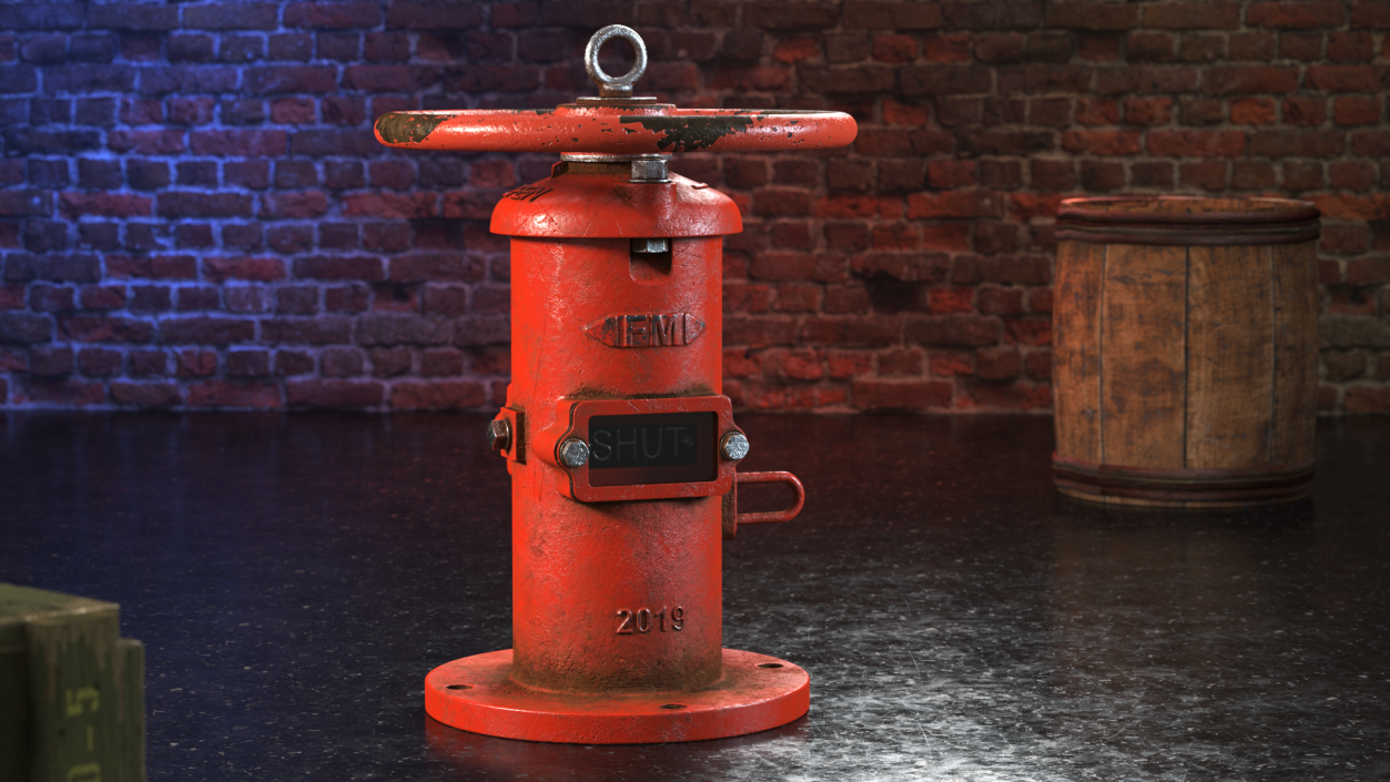 3D model Old Fire Protection Indicator Posts