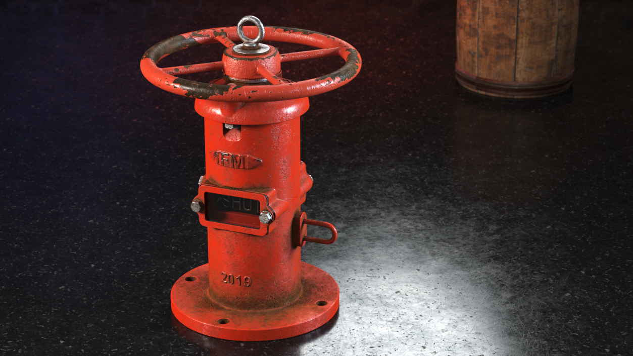 3D model Old Fire Protection Indicator Posts